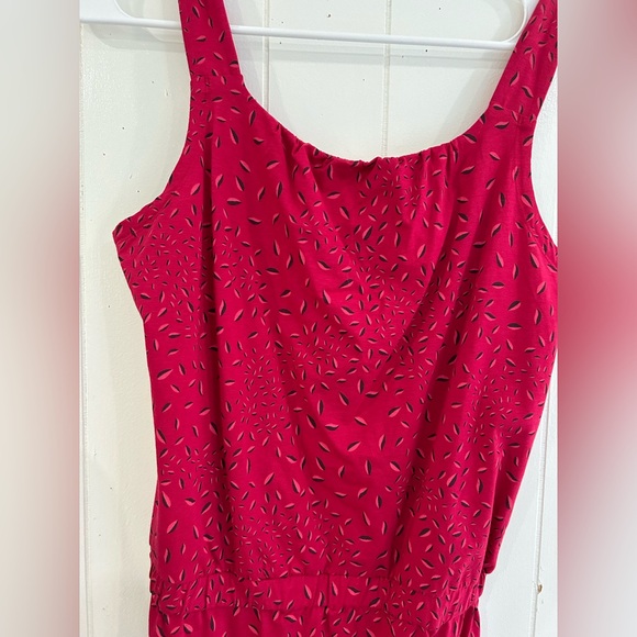 Toad&Co Pink Sheath Mini lead cerise print Dress Scoop Neck Sleeveless M NWT - Picture 4 of 9